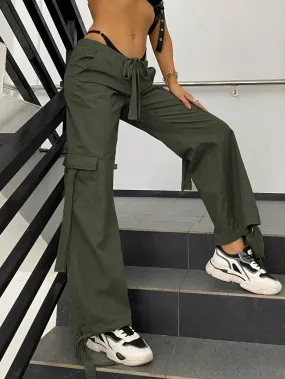 Casual Flap Pocket Cargo Pants