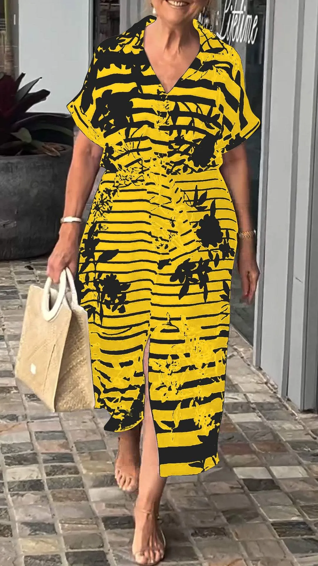 Casual New Printed Shirt Dress