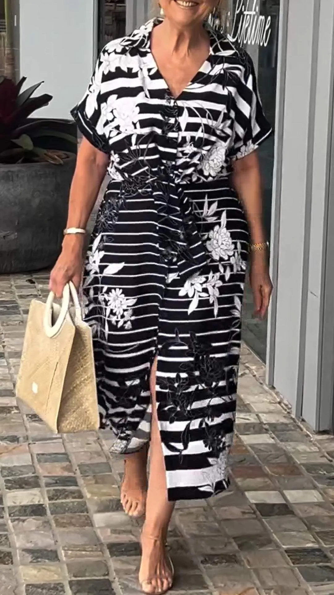 Casual New Printed Shirt Dress