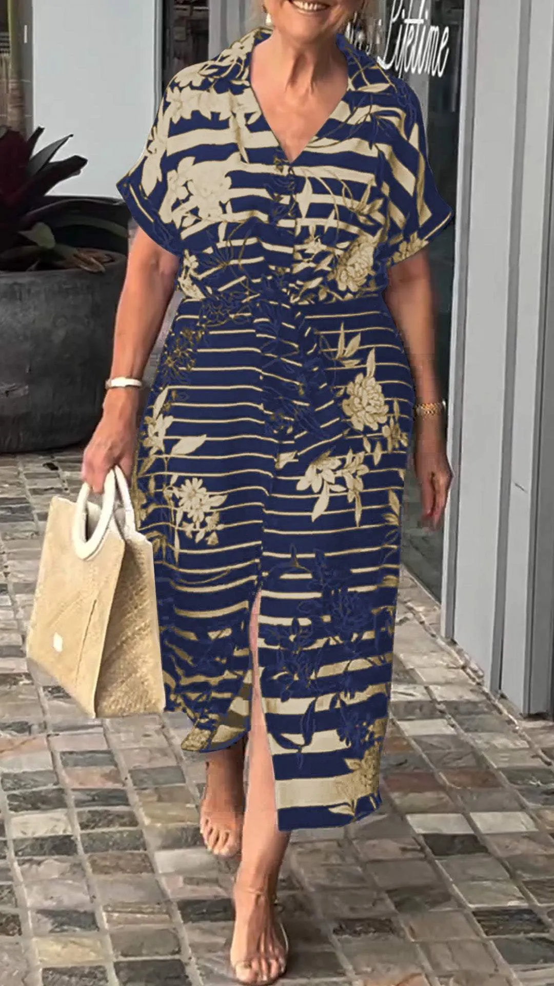Casual New Printed Shirt Dress
