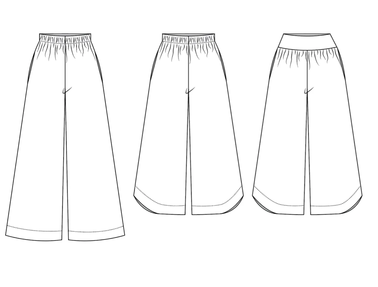 Children and Youth Poppy Wide Leg Pants Sewing Pattern