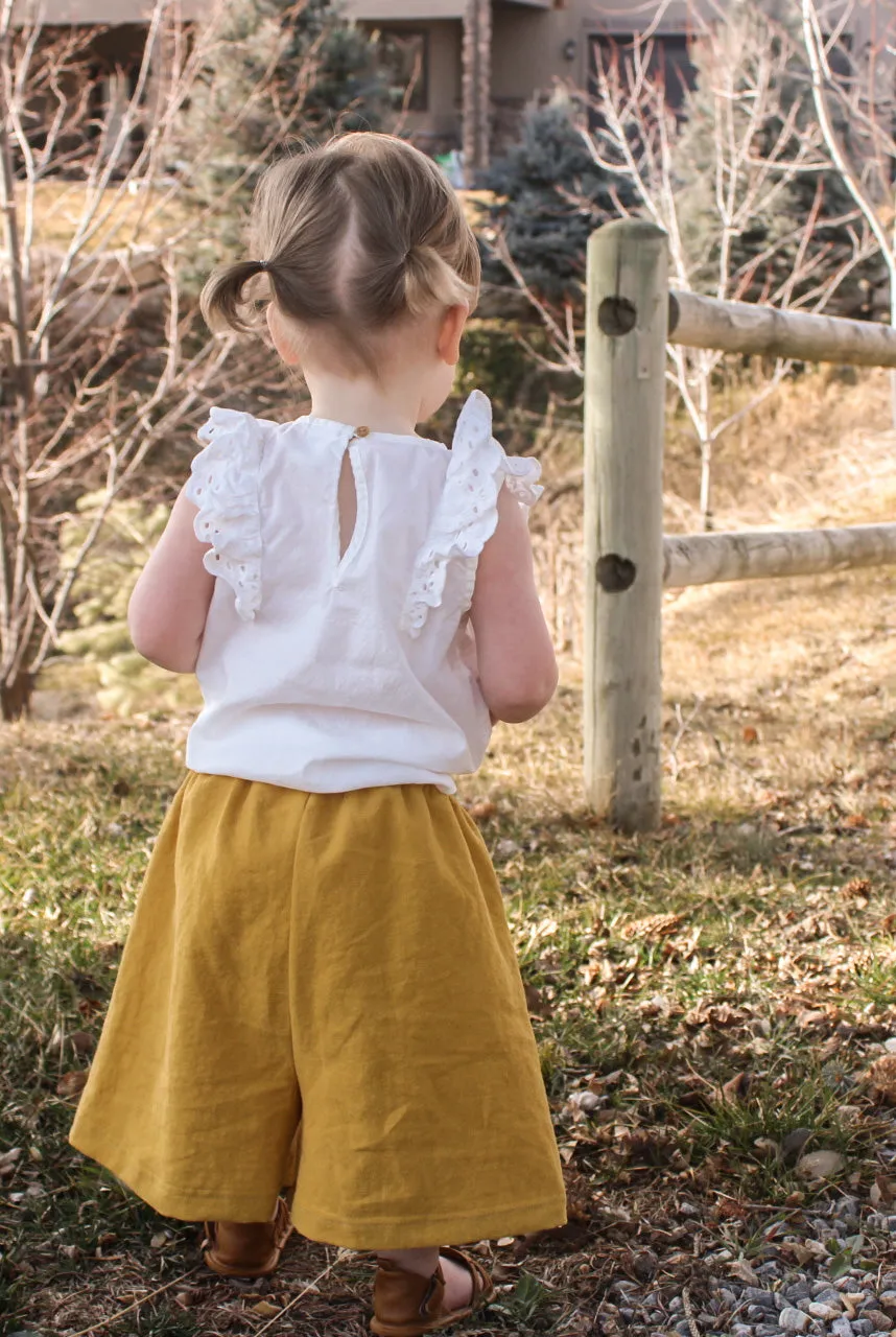 Children and Youth Poppy Wide Leg Pants Sewing Pattern