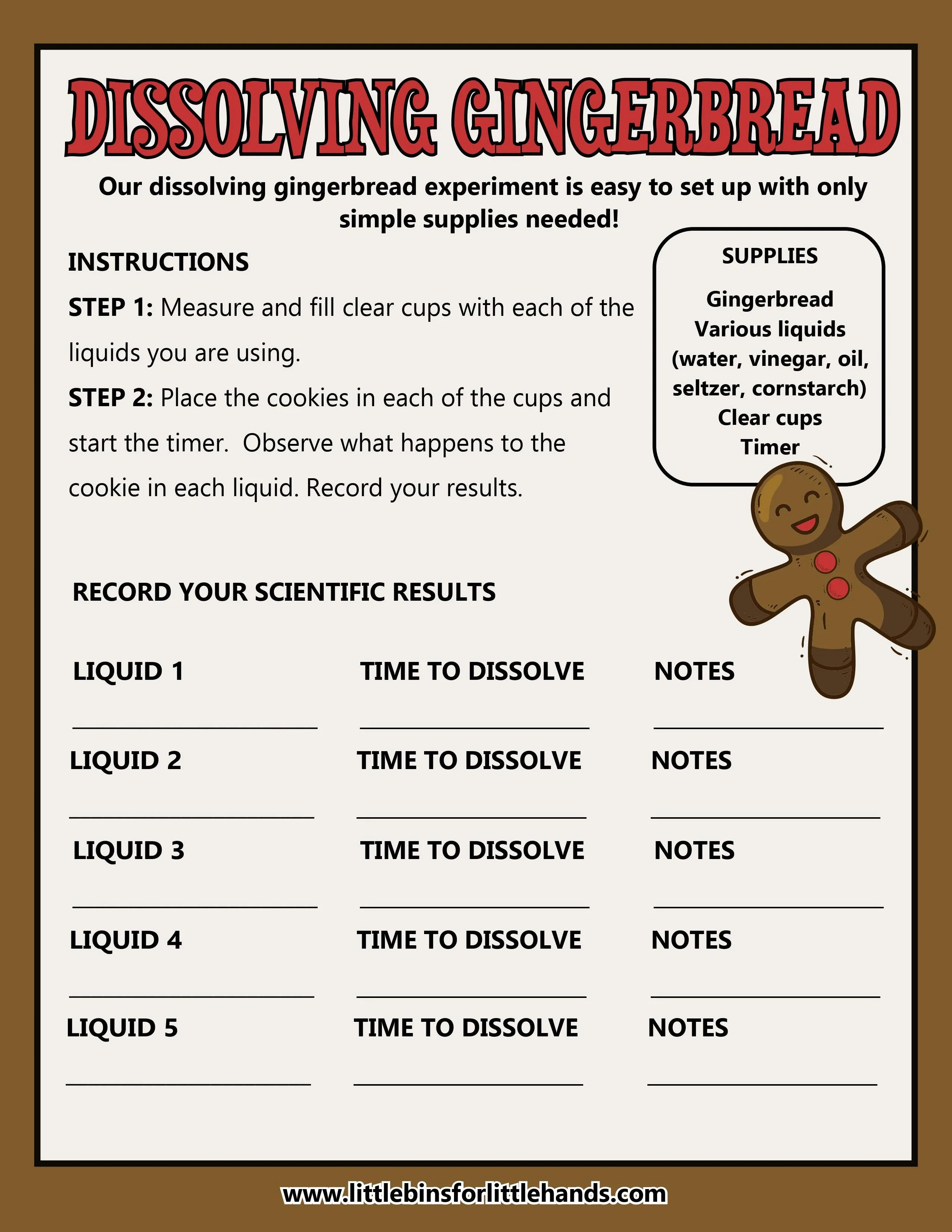 Christmas Gingerbread Project Pack