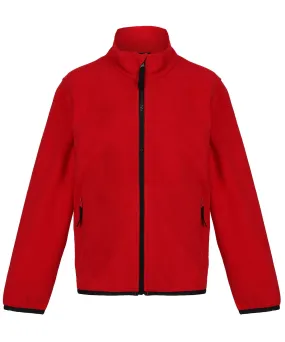 Classic Red/Black - Kids full-zip microfleece
