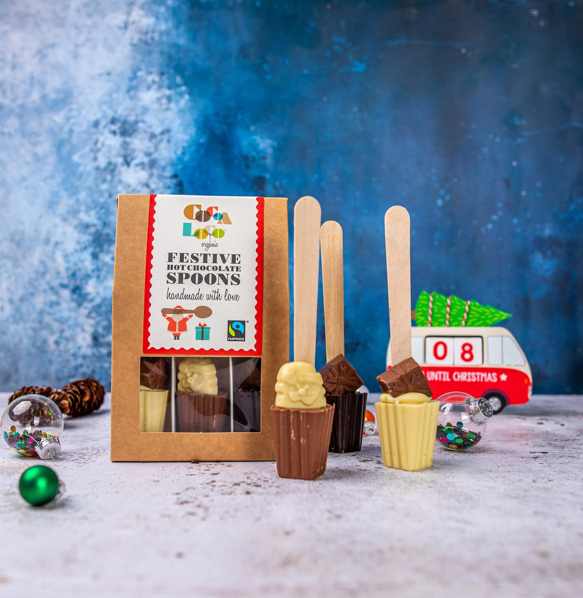 Cocoa Loco Festive Hot Chocolate Spoon Set 115g