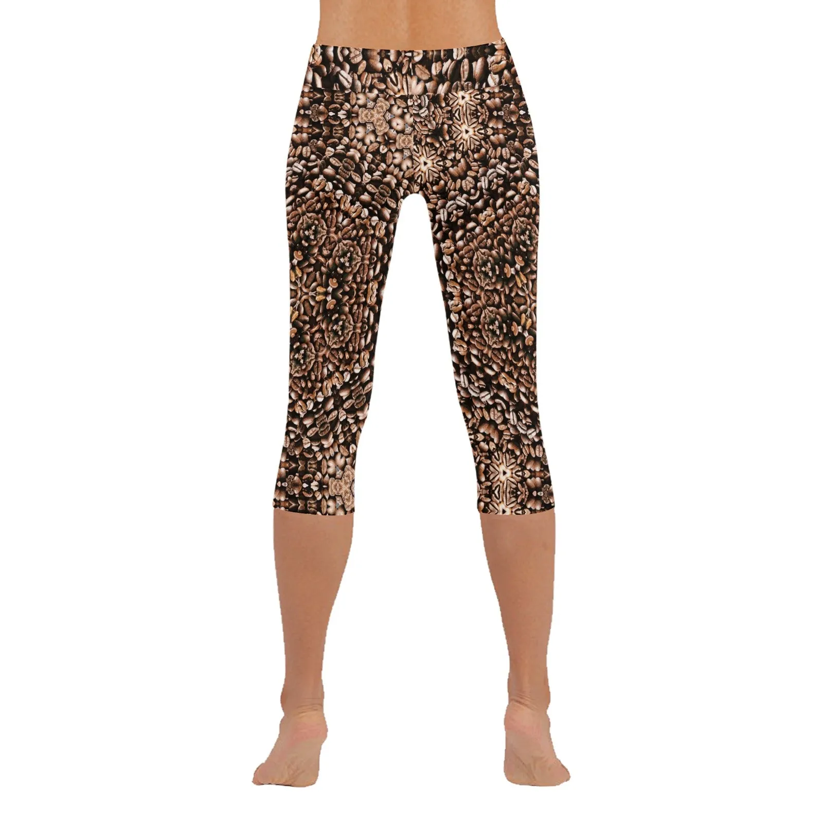 Coffee Beans K Capri Leggings up to 5 XL