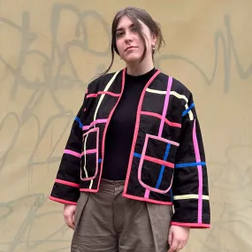 Colorful Bars Black Jacket