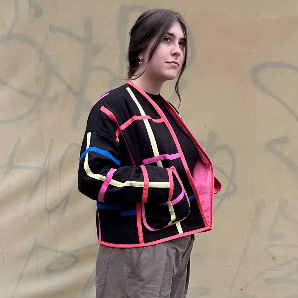Colorful Bars Black Jacket