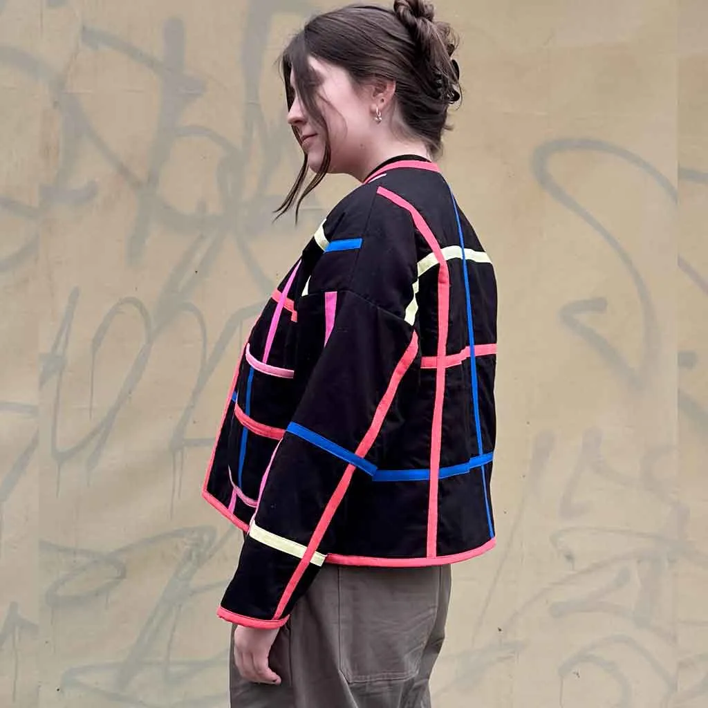 Colorful Bars Black Jacket