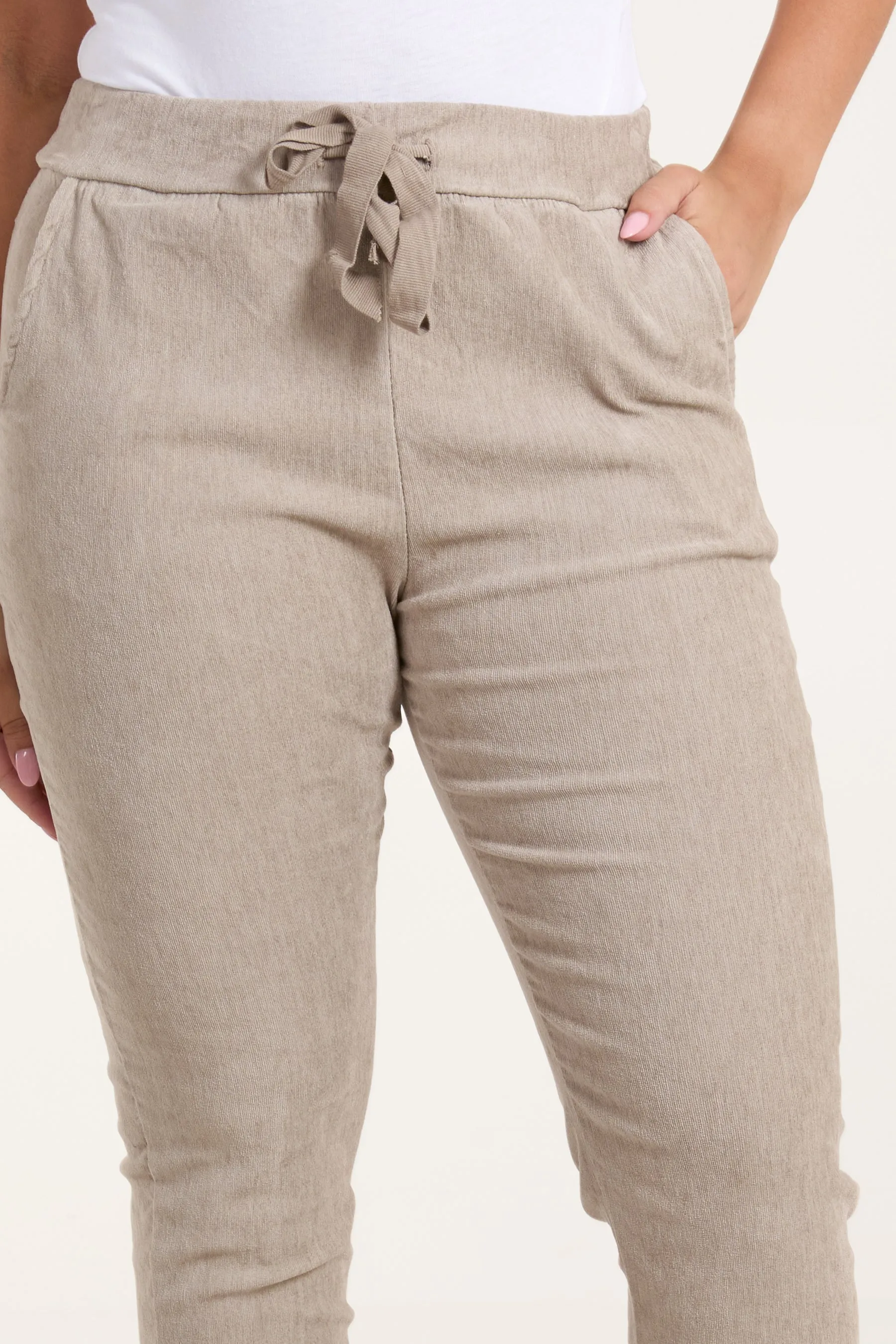 Corduroy Magic Drawstring Trousers