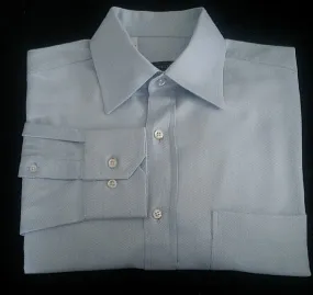 Corneliani Blue Cotton Twill Dress Shirt- size 15.5 (39)