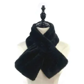 Cozy Women's Luxurious Faux Rabbit Fur Scarf - Plush Winter Warmer Neckerchief
