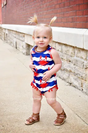 Crab Milk Silk Pom Pom Romper