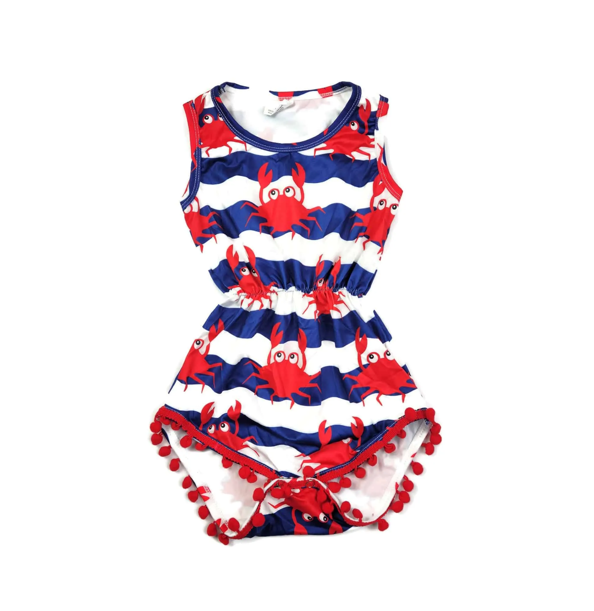 Crab Milk Silk Pom Pom Romper