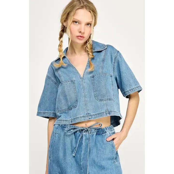 Darcy Denim Top