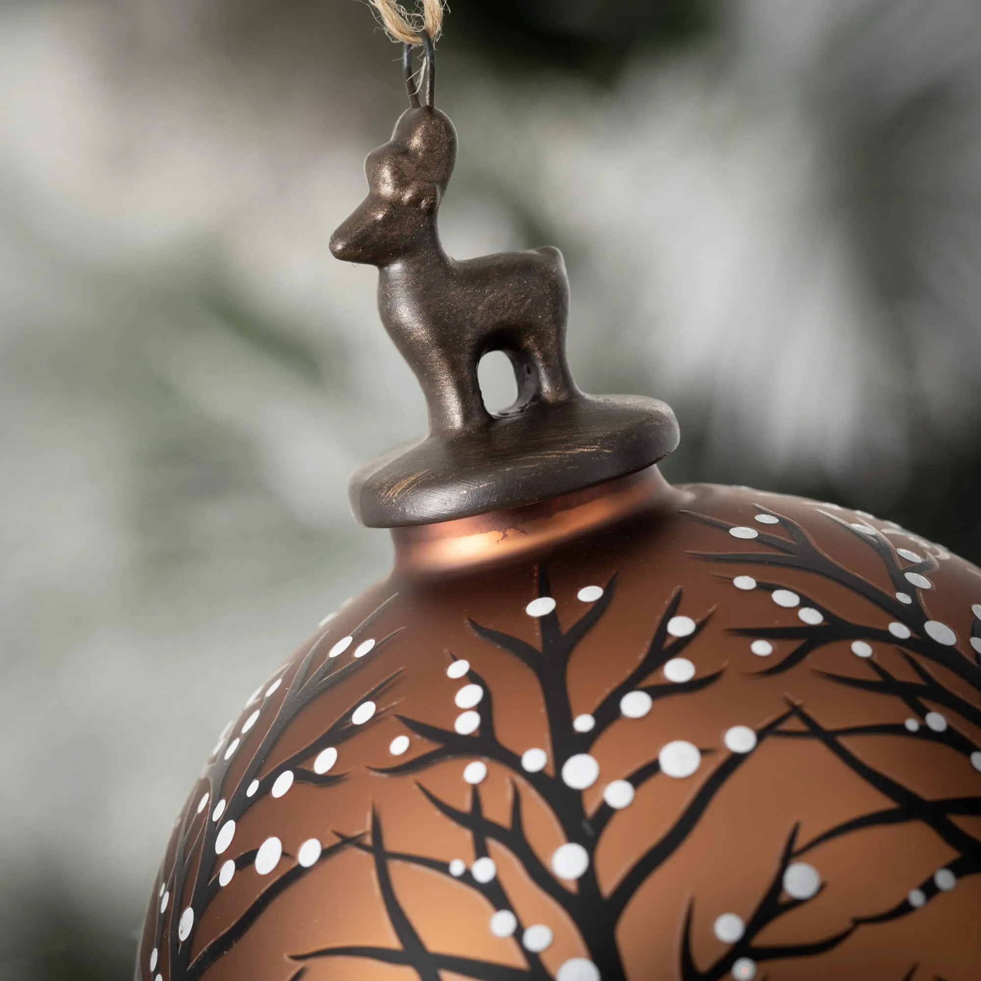 Deer Christmas Ball Ornament