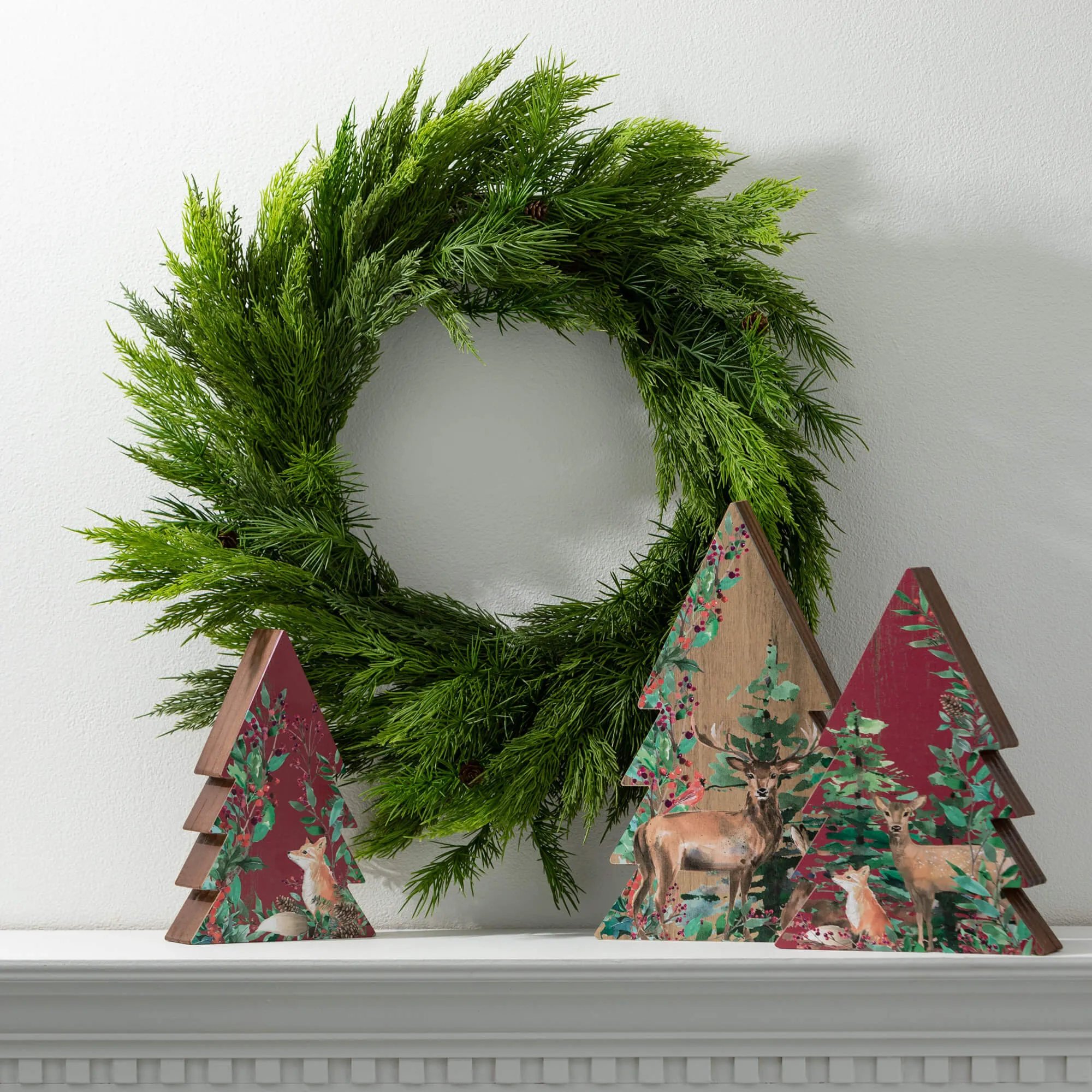 Deer Tabletop Christmas Trees
