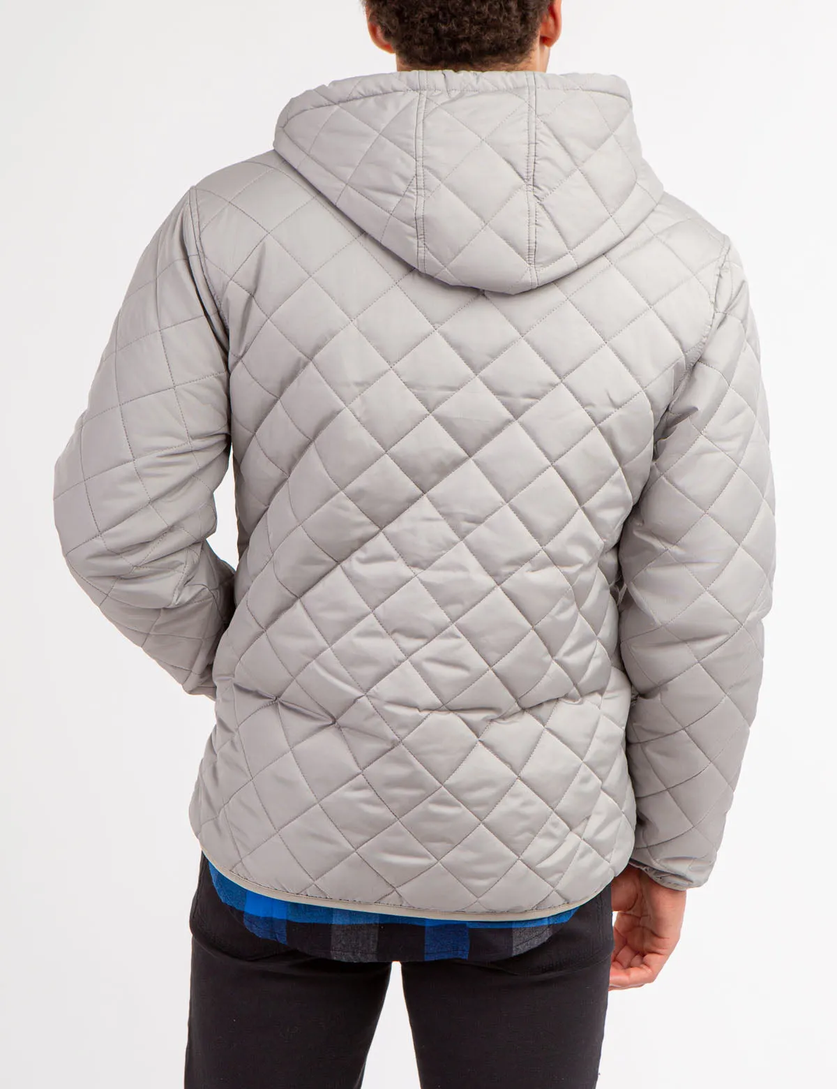 DIAMOND QUILTED FLEECE JACKET