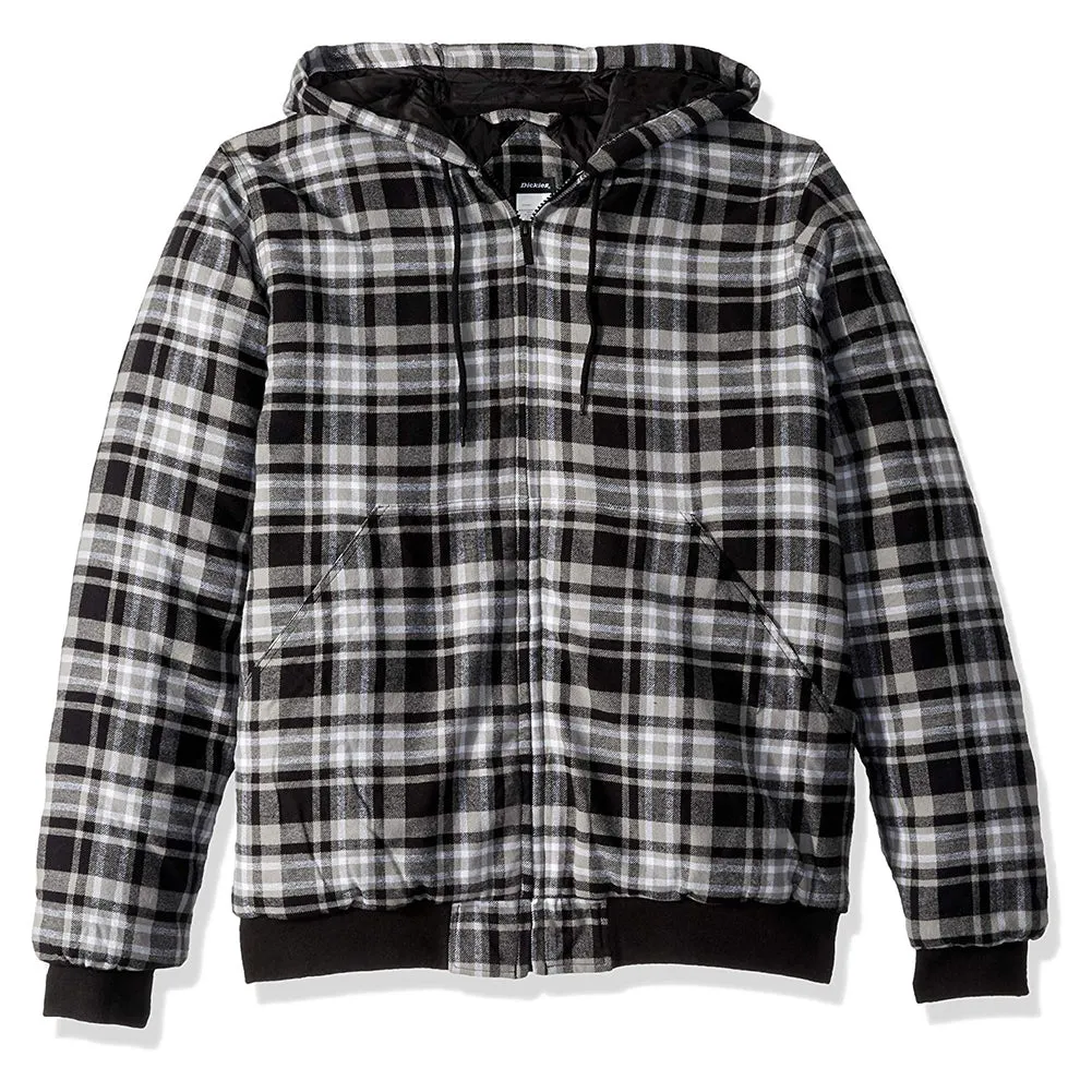 Dickies Men's TJ204 Modern Fit Quilted Hooded Bomber Shirt Jacket