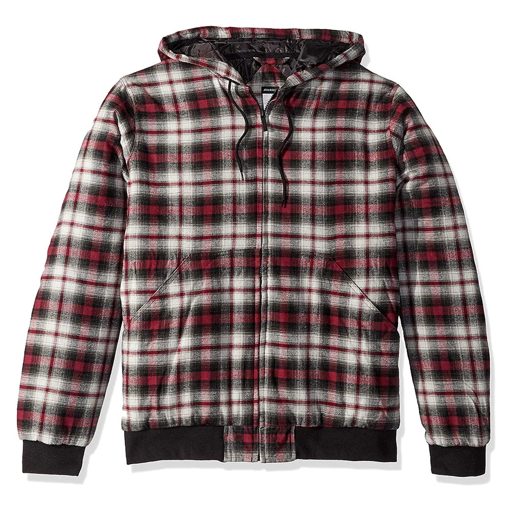 Dickies Men's TJ204 Modern Fit Quilted Hooded Bomber Shirt Jacket