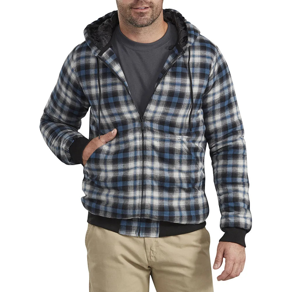 Dickies Men's TJ204 Modern Fit Quilted Hooded Bomber Shirt Jacket
