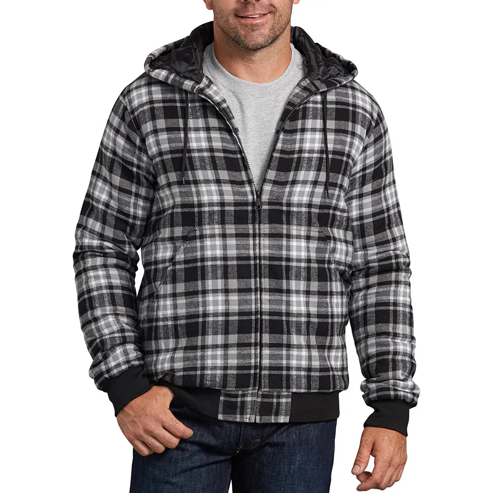 Dickies Men's TJ204 Modern Fit Quilted Hooded Bomber Shirt Jacket