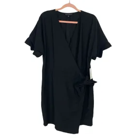 ELOQUII Black Front Wrap Romper NWT- Size 14