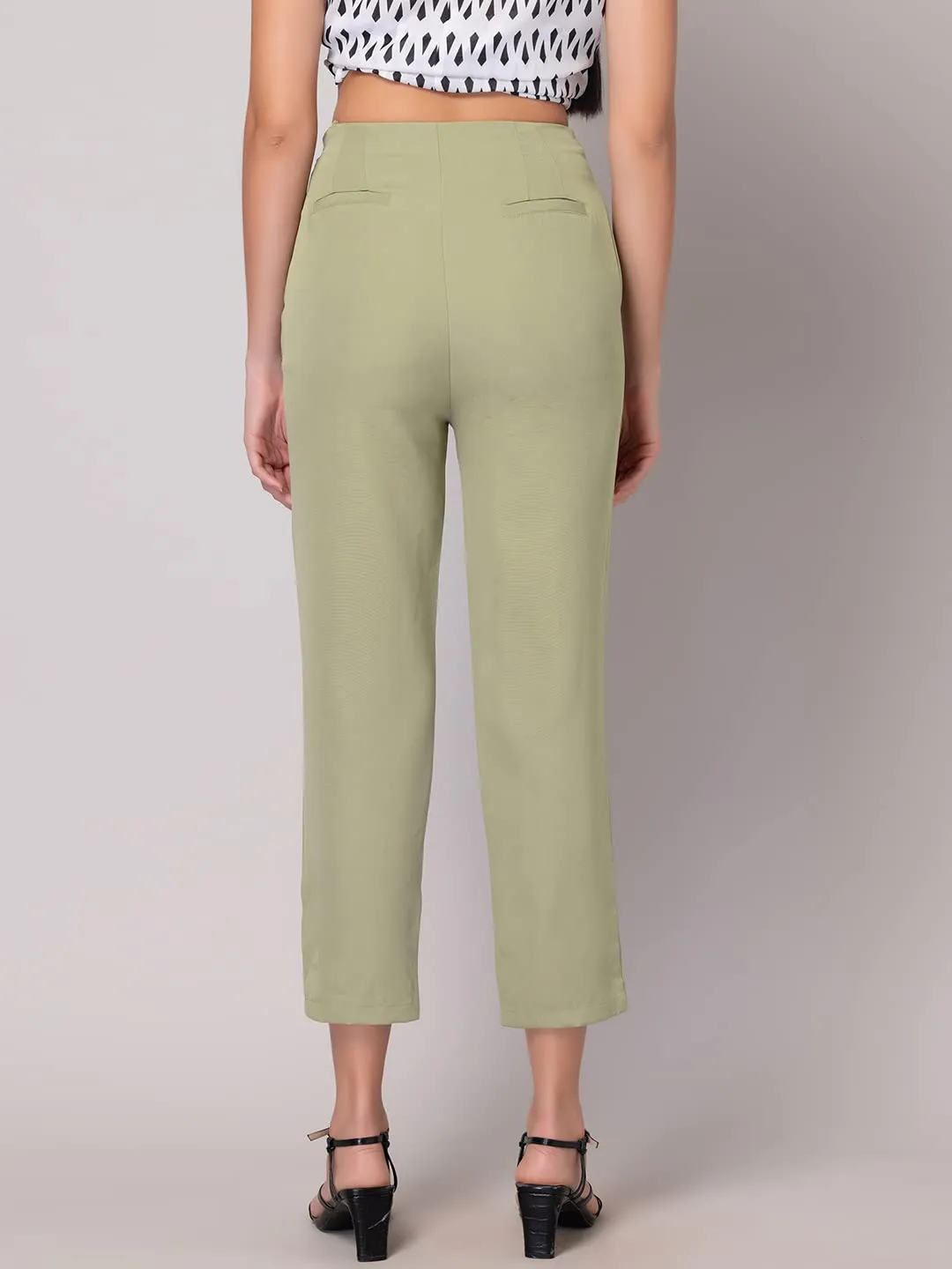 Faballey Women's Regular Trouser (BOT00833_Green_XL)