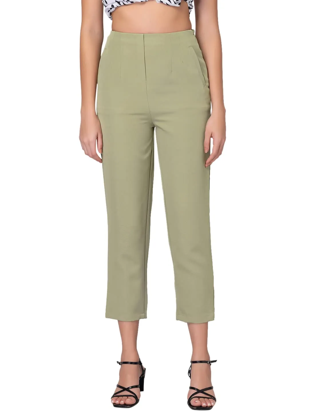 Faballey Women's Regular Trouser (BOT00833_Green_XL)
