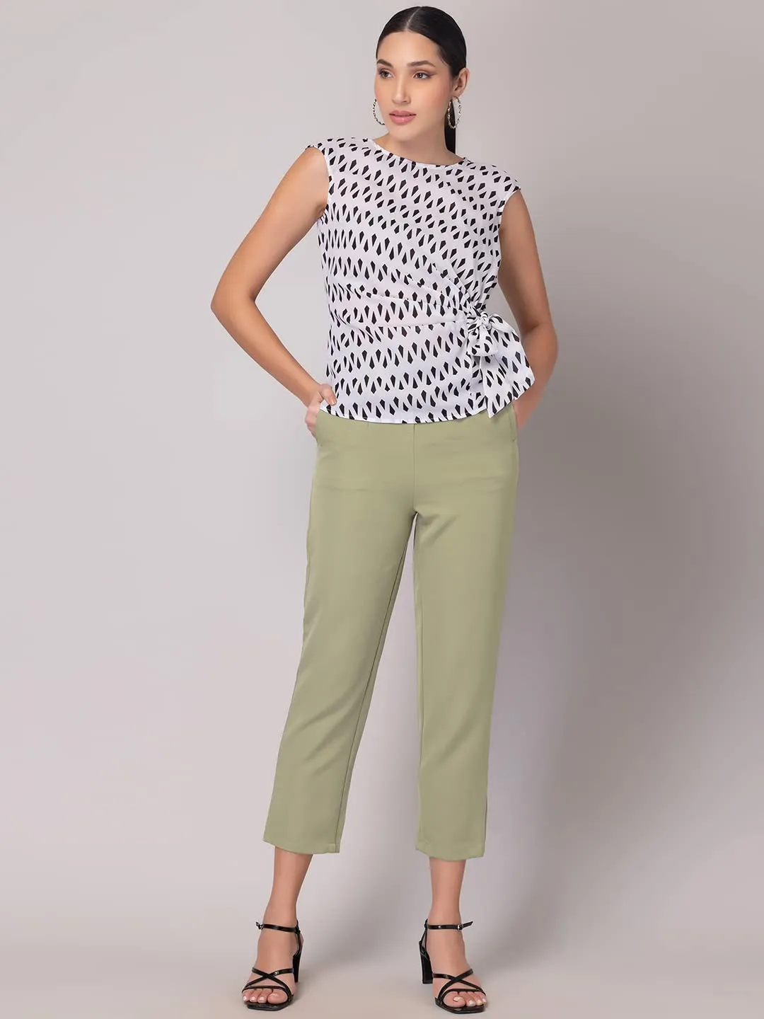 Faballey Women's Regular Trouser (BOT00833_Green_XL)