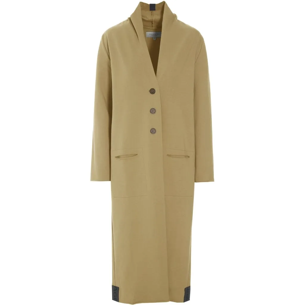 Fleece Long Cardigan/Duster - Olive - Henriette Steffensen - 7162V