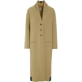 Fleece Long Cardigan/Duster - Olive - Henriette Steffensen - 7162V