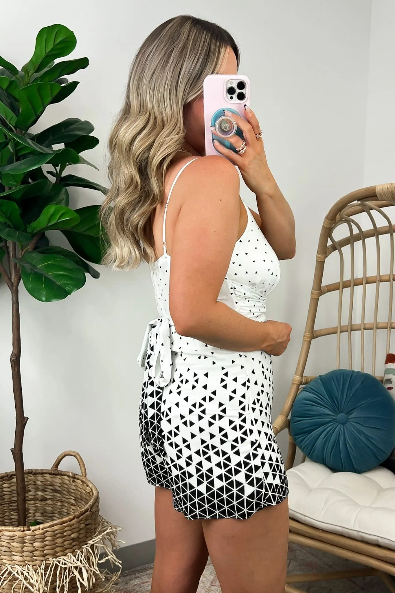Future is Calling Geo Print Romper