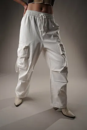 Glacier White Cargo Pants