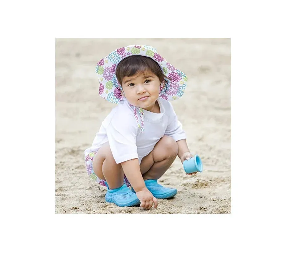 Green Sprouts Ruffle Snap Reusable Absorbent Swimsuit Diaper (White Zinnia-18Months)