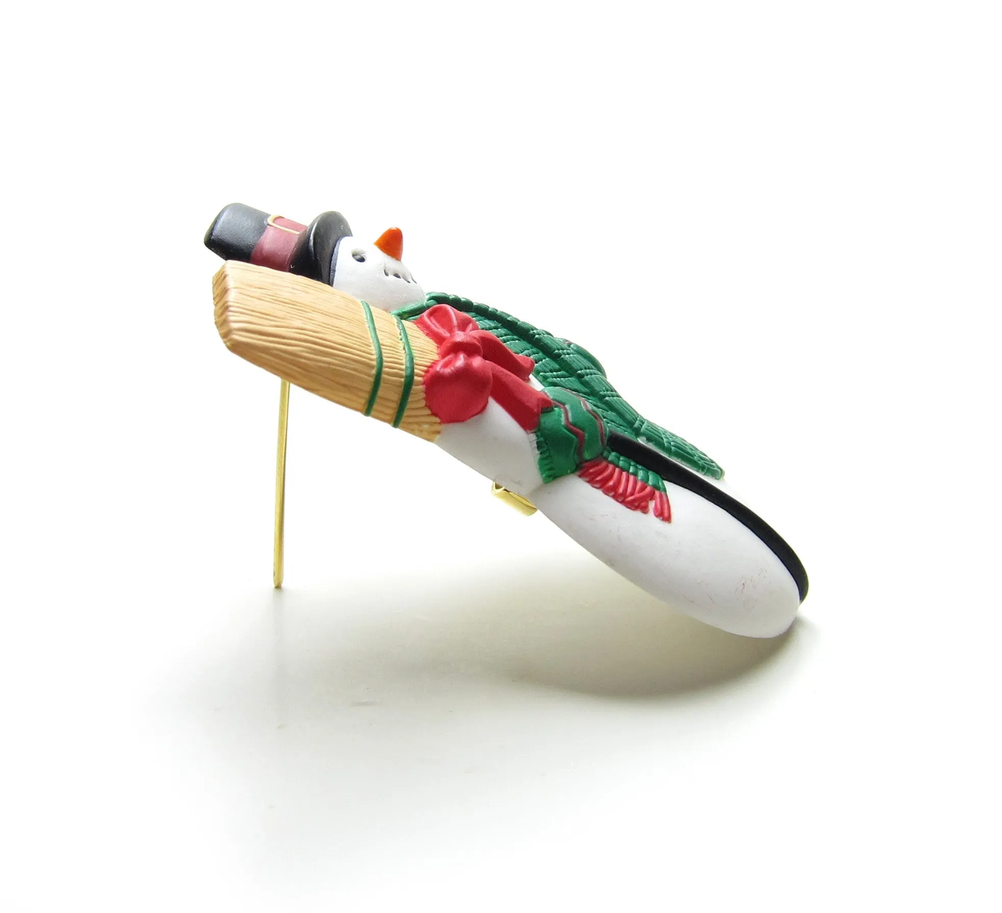 Hallmark Snowman Pin Vintage Holiday Christmas Lapel