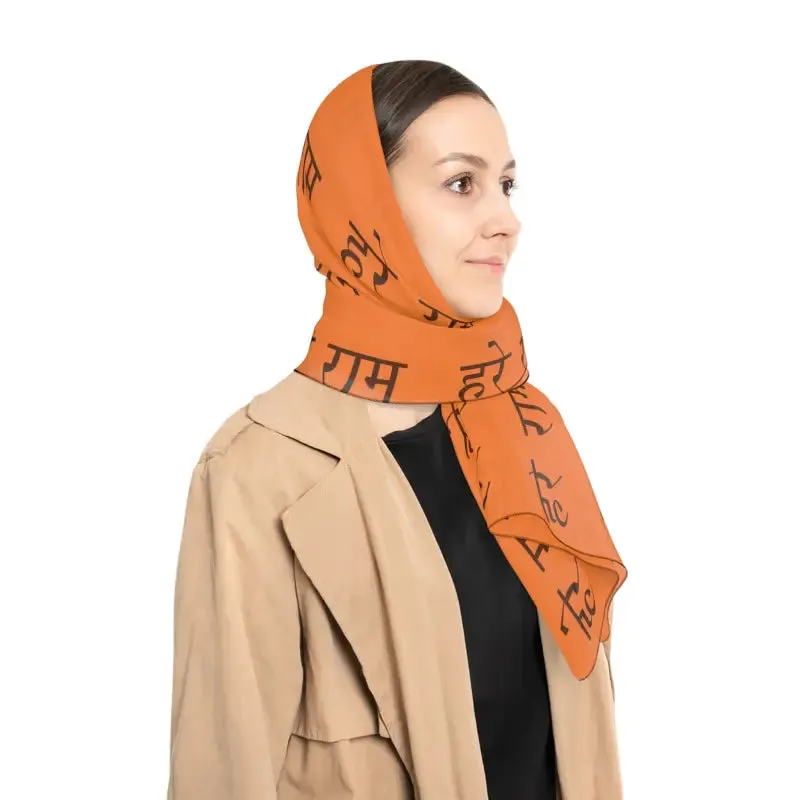 Hare Ram Pattern Poly Scarf Spiritual Elegance