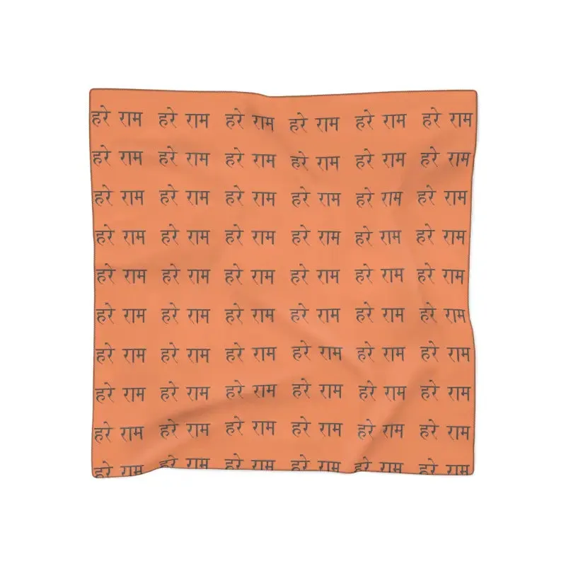 Hare Ram Pattern Poly Scarf Spiritual Elegance