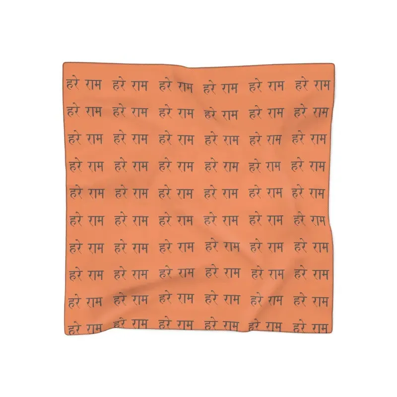 Hare Ram Pattern Poly Scarf Spiritual Elegance