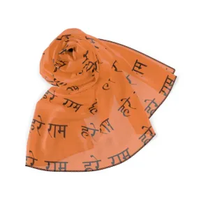 Hare Ram Pattern Poly Scarf Spiritual Elegance