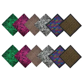 Headbands for Women 12pcs Multifunctional Bandana for Yoga Sports (Leopard & Zebra Print)