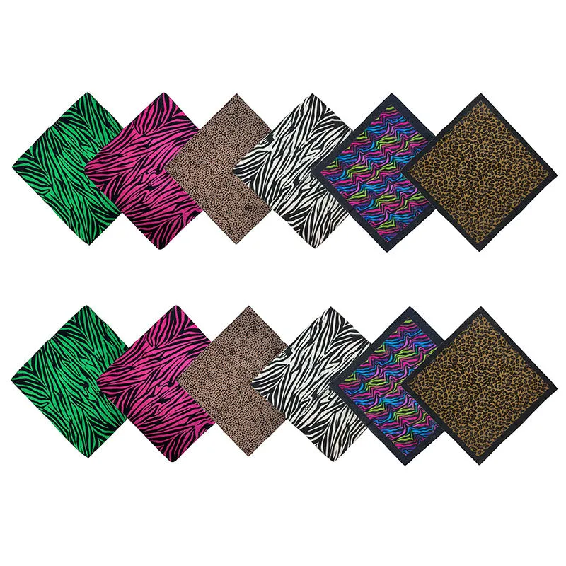 Headbands for Women 12pcs Multifunctional Bandana for Yoga Sports (Leopard & Zebra Print)