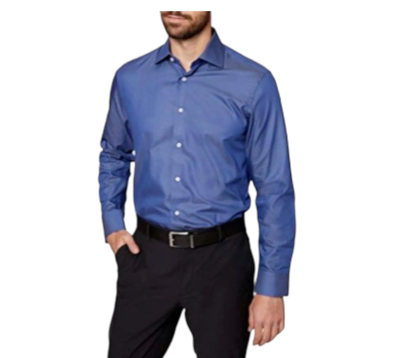 Hickey Freeman New York Men Long Sleeve Dress Shirt