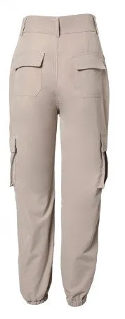High Waist Pocket Design Cargo Pants