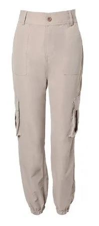 High Waist Pocket Design Cargo Pants