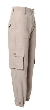High Waist Pocket Design Cargo Pants