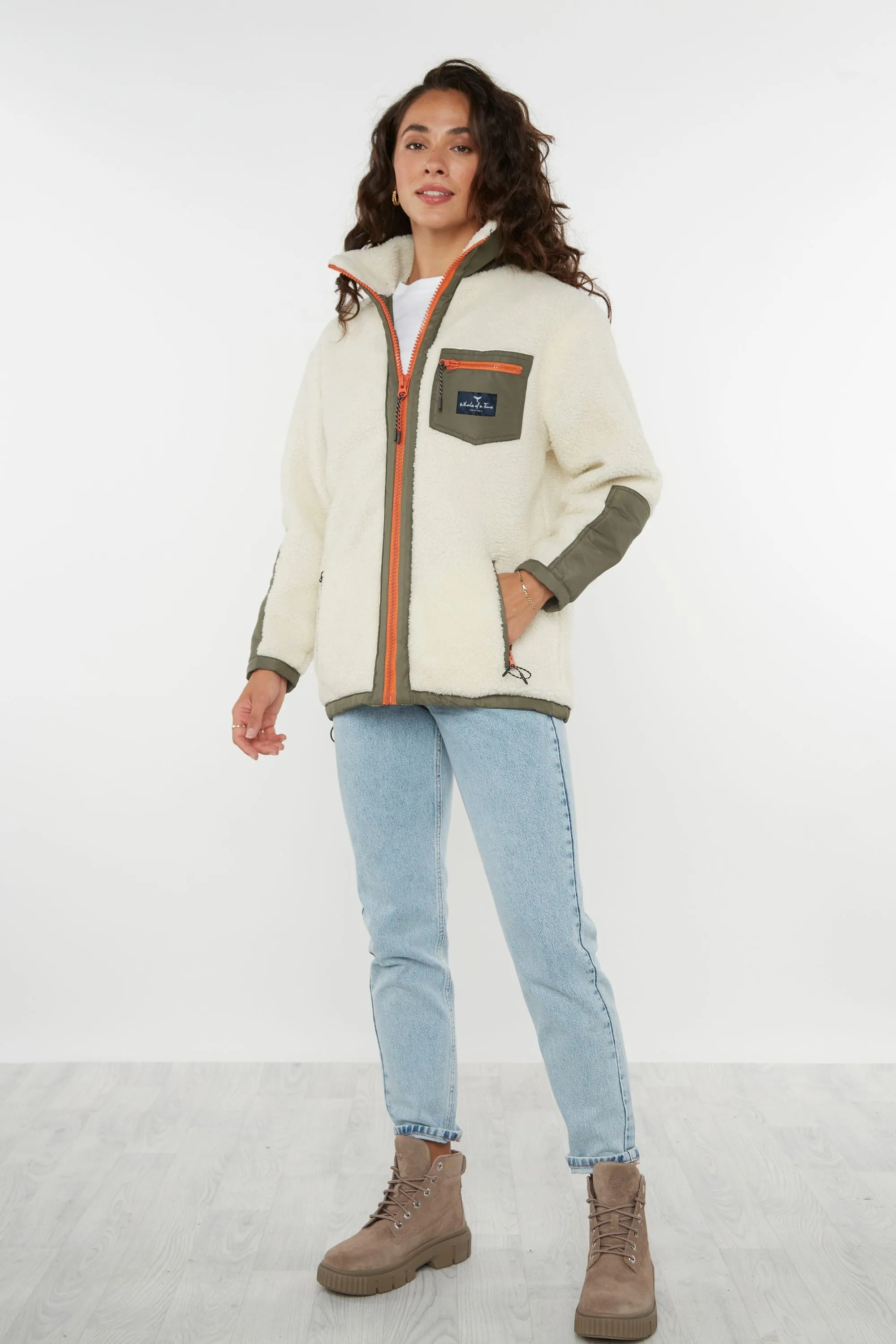 Highland Unisex Sherpa Jacket - Cream