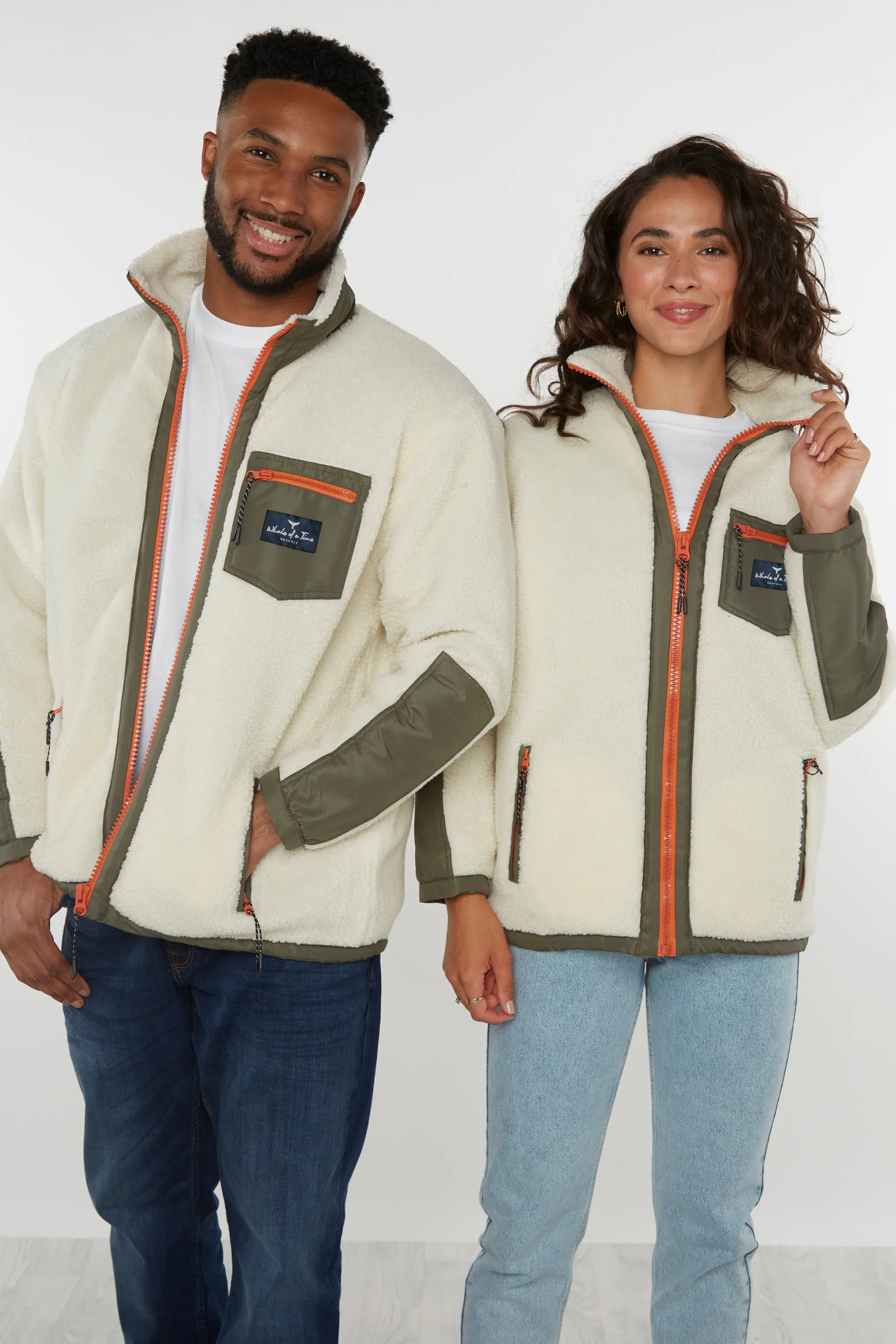 Highland Unisex Sherpa Jacket - Cream