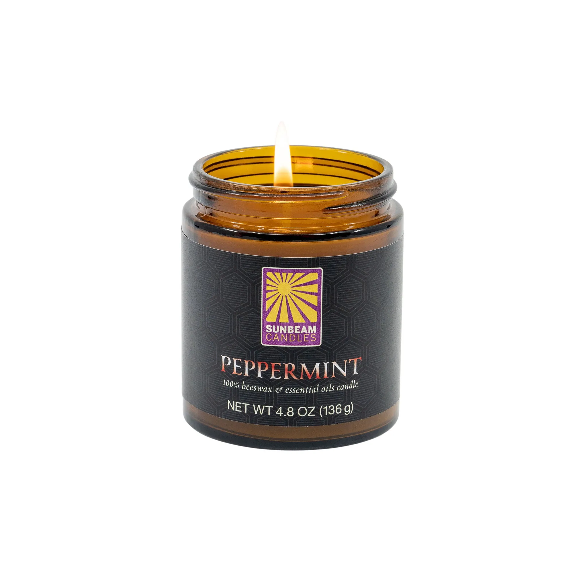 Holiday Amber Glass Aromatherapy - Peppermint