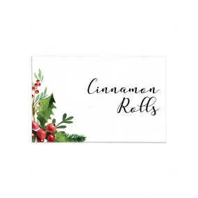 Holiday Theme Buffet Card Template